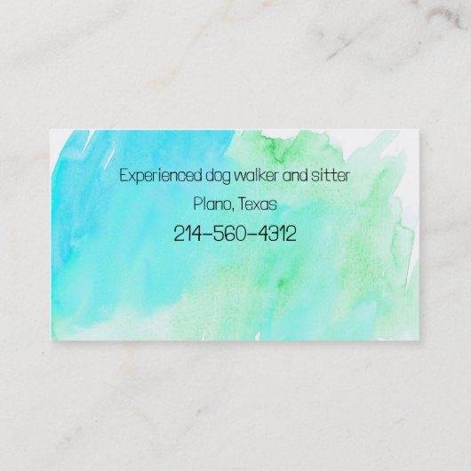 Carte de visite de Dog Walker (Dos)