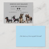 Carte de visite de Dog Walker (Devant / Derrière)