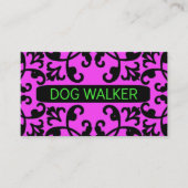Carte de visite de Dog Walker Damask (Devant)