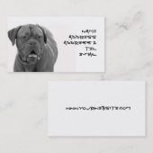 Carte de visite de Dogue de Bordeaux (Devant / Derrière)