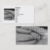 carte de visite de doigts de bébé (Devant / Derrière)