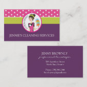 Carte de visite de domestique/femme de charge (Devant / Derrière)