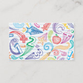 Carte de visite de doodle de l'école (Dos)