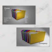 Carte de visite de dossiers (Devant / Derrière)