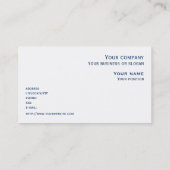 Carte de visite de double-visage de "Aquacise" (Dos)