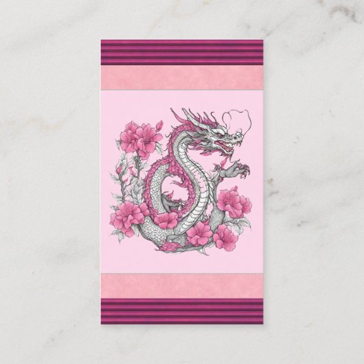 Carte de visite de dragon de fleurs (Dos)