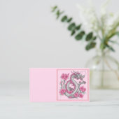 Carte de visite de dragon de fleurs (Debout devant)