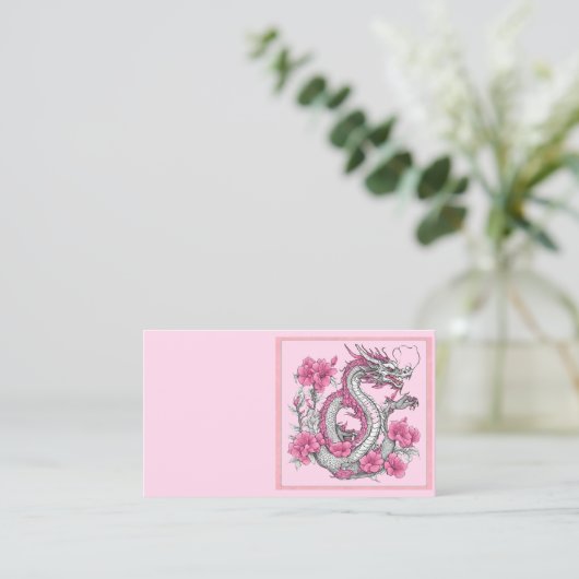 Carte de visite de dragon de fleurs (Debout devant)