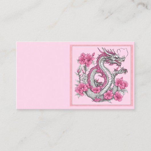 Carte de visite de dragon de fleurs (Devant)