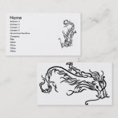 Carte de visite de dragon plongée (Devant / Derrière)