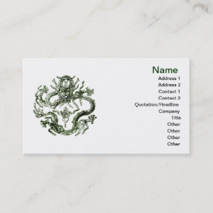 Carte de visite de dragon vert