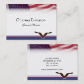 Carte de visite de drapeau américain (Devant / Derrière)