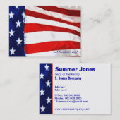 Carte de visite de drapeau américain (Devant / Derrière)