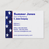 Carte de visite de drapeau américain (Dos)