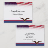 Carte de visite de drapeau américain (Devant / Derrière)