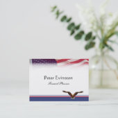 Carte de visite de drapeau américain (Debout devant)