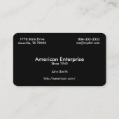 Carte de visite de drapeau américain d'Eagle (Dos)