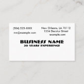 Carte de visite de Drapeau-Carte de la Louisiane (Dos)