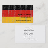 Carte de visite de drapeau de l'Allemagne (Devant / Derrière)