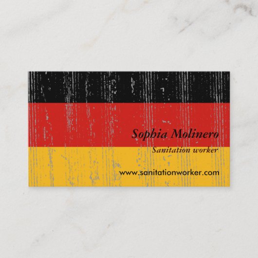 Carte de visite de drapeau de l'Allemagne (Devant)