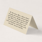 Carte de visite de drapeau de Sumter de fort - (Dos)