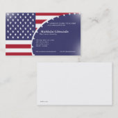 Carte de visite de drapeau des Etats-Unis (Devant / Derrière)