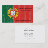 Carte de visite de drapeau du Portugal (Devant / Derrière)