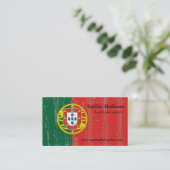 Carte de visite de drapeau du Portugal (Debout devant)