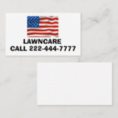 CARTE DE VISITE DE DRAPEAU PATRIOTIQUE AMÉRICAIN P (Devant / Derrière)