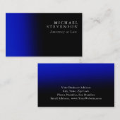 Carte de visite de droit bleu élégant (Devant / Derrière)