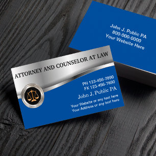Carte de visite De Droit De L'Avocat Classique