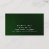 Carte de visite de droit de l'avocat Vert élégant (Dos)