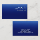 Carte de visite de droit du procureur bleu moderne (Devant / Derrière)