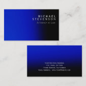 Carte de visite de droit du procureur bleu moderne (Devant / Derrière)