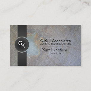 Carte de visite de droit - Monogramme noir gris é