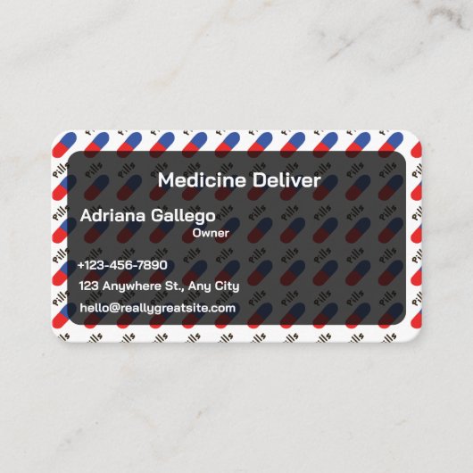 carte de visite de drugstore (modifiable) (Devant)
