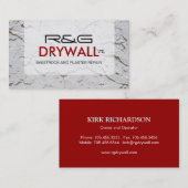 CARTE DE VISITE DE DRYWALL COMPANY (Devant / Derrière)