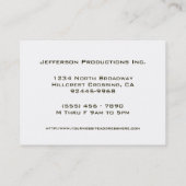 Carte de visite de Earthy Green Grunge Large (Dos)