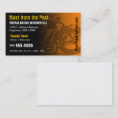 Carte de visite de emballage vintage de motos (Devant / Derrière)