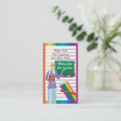 Carte de visite de enseignement (Debout devant)