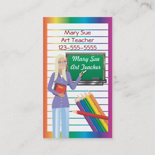 Carte de visite de enseignement (Devant)