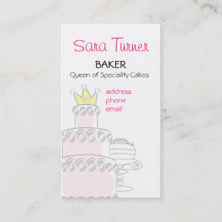 Carte de visite de fabricant de Baker ou de gâteau