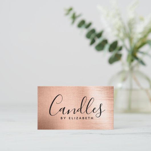 Carte de visite de fabricant de bougies de script (Debout devant)