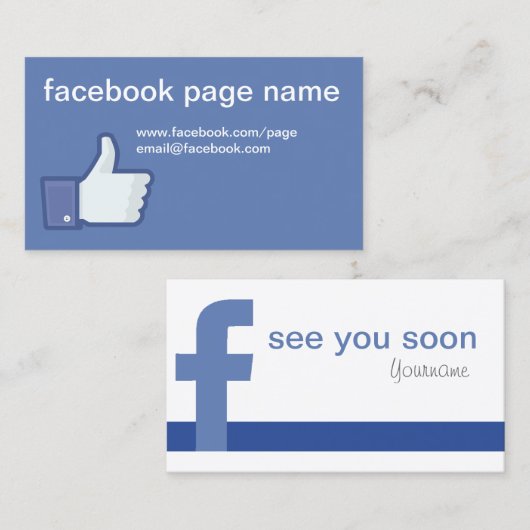 Carte de visite de Facebook CC0059 (Devant / Derrière)
