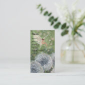 Carte de visite de Fae d'horloge de pissenlit (Debout devant)