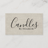 Carte de visite de faiseur de bougies Rustique (Devant)