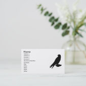 Carte de visite de faucon pérégrin (Debout devant)