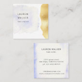 Carte de visite de fausse feuille d'aquarelle tran (Devant / Derrière)