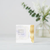 Carte de visite de fausse feuille d'aquarelle tran (Debout devant)