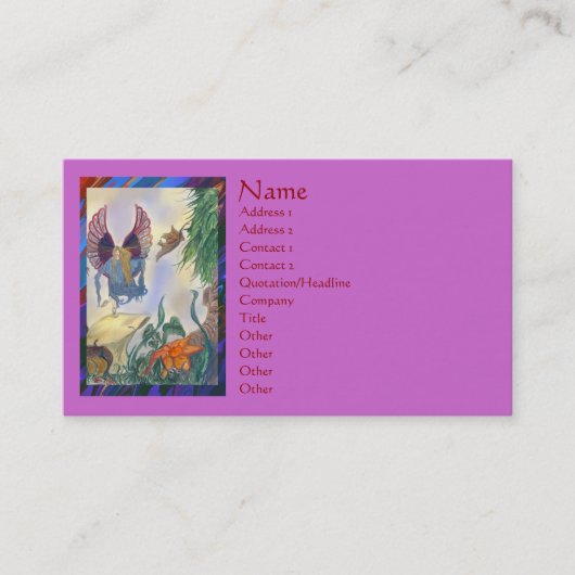 Carte de visite de féerie d'automne (Devant)